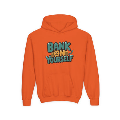 Youth Hoodie — "Bank On Yourself" Motivational Pullover