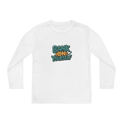 Youth Long Sleeve Tee — "Bank on Yourself" Motivational Graphic