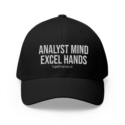 Analyst Mind, Excel Hands Embroidered Cap