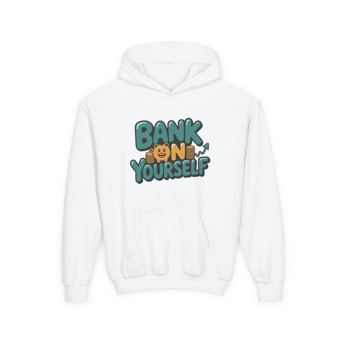 Youth Hoodie — "Bank On Yourself" Motivational Pullover