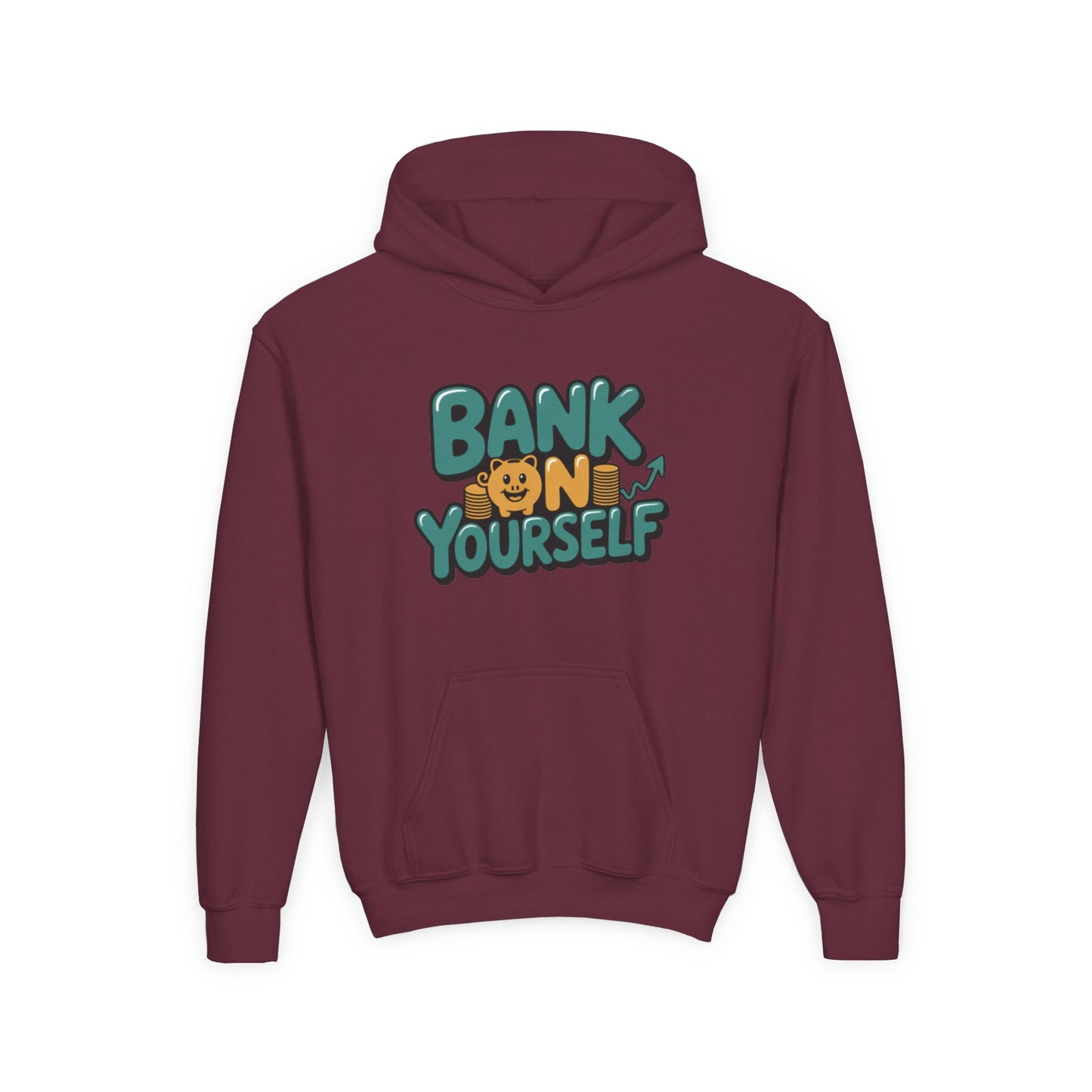 Youth Hoodie — "Bank On Yourself" Motivational Pullover