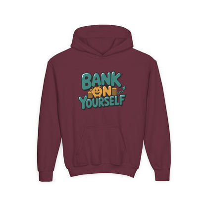 Youth Hoodie — "Bank On Yourself" Motivational Pullover