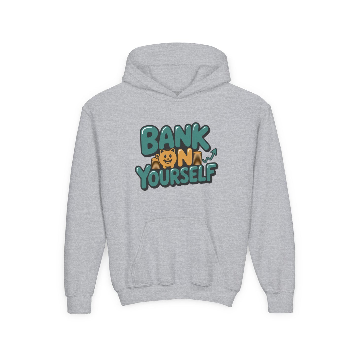 Youth Hoodie — "Bank On Yourself" Motivational Pullover