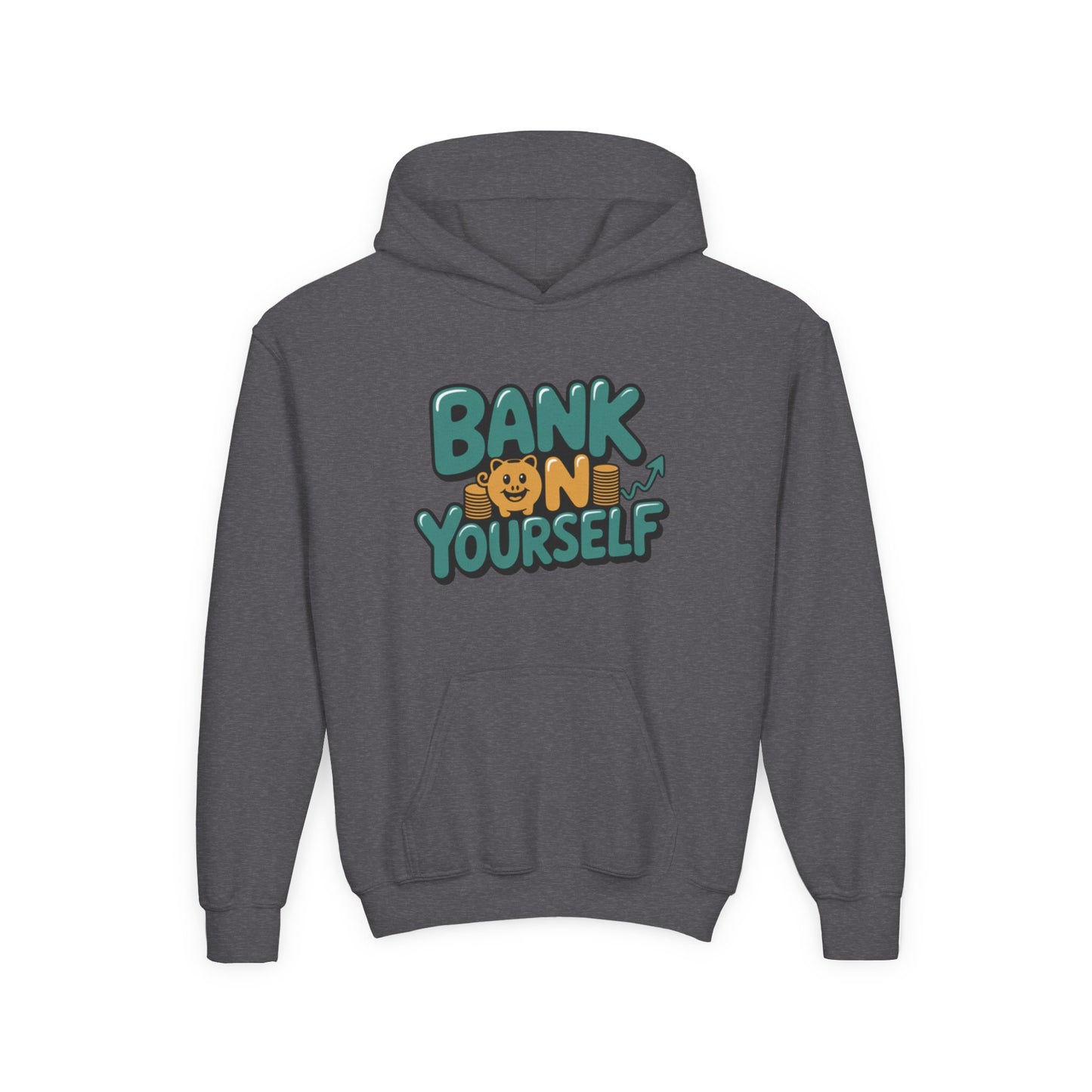 Youth Hoodie — "Bank On Yourself" Motivational Pullover