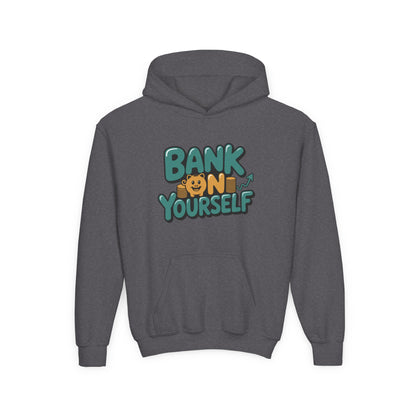 Youth Hoodie — "Bank On Yourself" Motivational Pullover