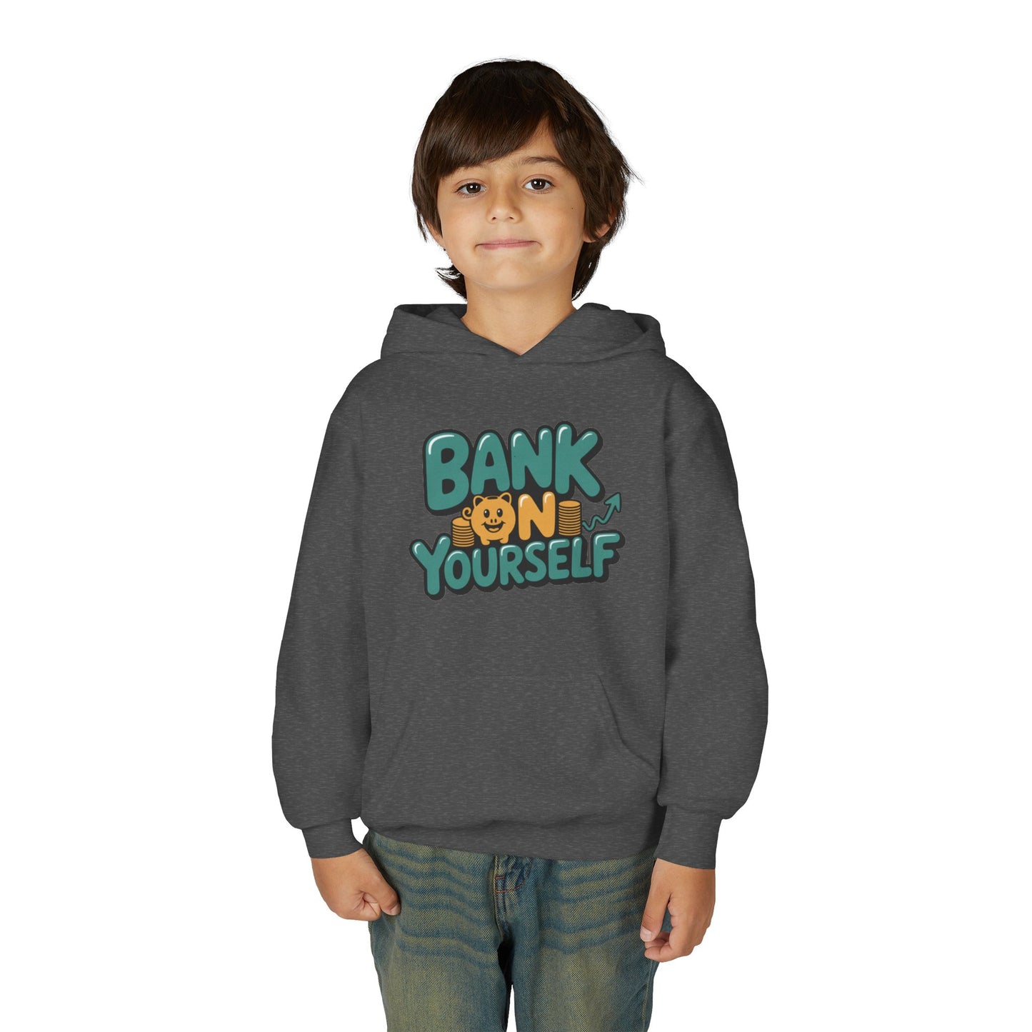 Youth Hoodie — "Bank On Yourself" Motivational Pullover