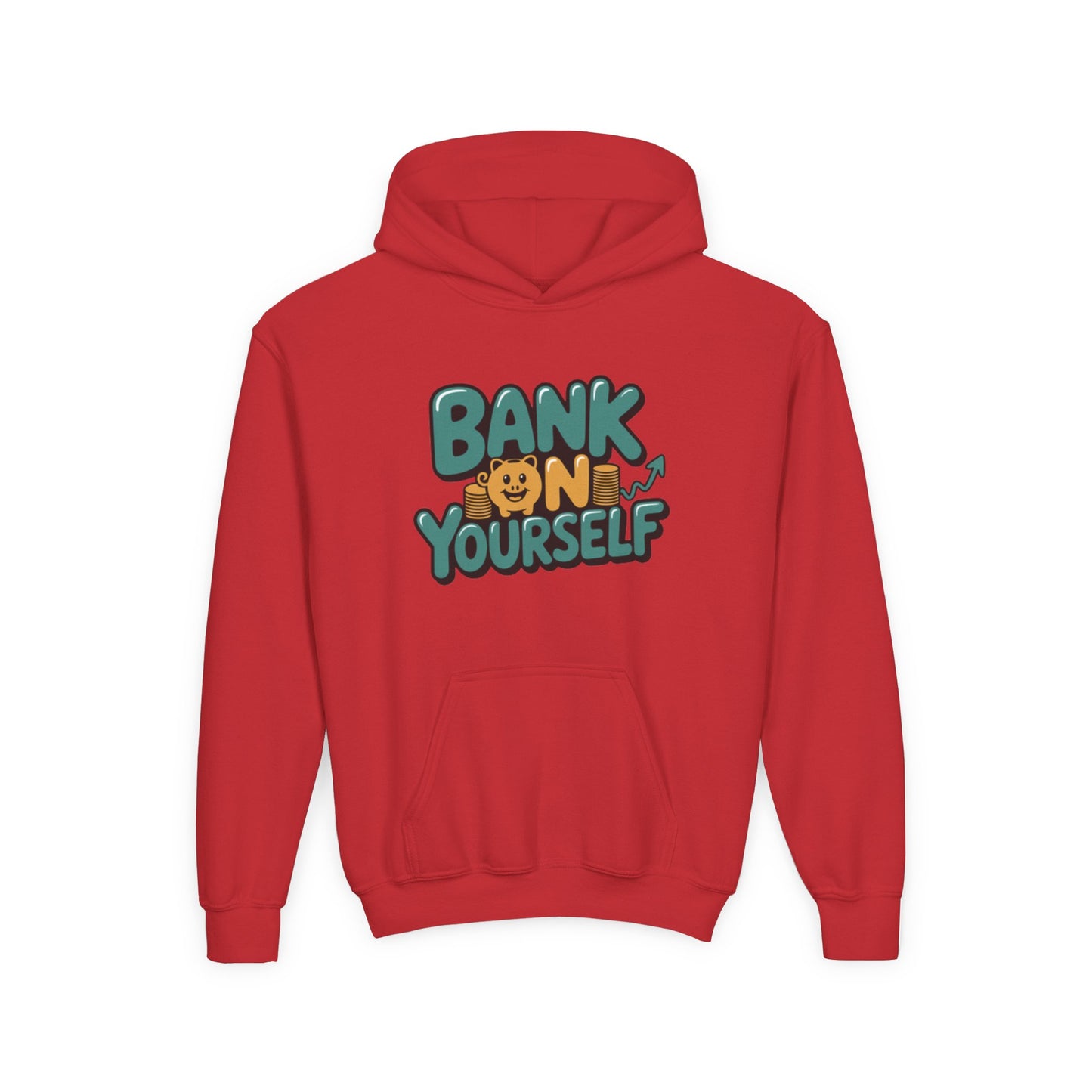 Youth Hoodie — "Bank On Yourself" Motivational Pullover